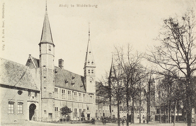 2963 Abdij te Middelburg. Gezicht op het Abdijplein te Middelburg met het gastenverblijf van de gouverneur des konings, ...