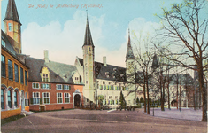 3017 De Abdij te Middelburg (Holland). Gezicht op het Abdijplein te Middelburg met de ambtswoning van de Commissaris ...