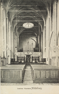 3365 Interieur Koorkerk Middelburg. Gezicht in het interieur van de Koorkerk te Middelburg