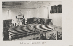 338 Intérieur der Domburgsche Kerk. Gezicht op het interieur van de Ned. Herv. Kerk te Domburg