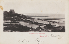 354 Strandzicht - Domburg Groet uit. Gezicht op het strand, de duinen en het Badpaviljoen te Domburg