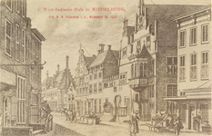 3847 t' West-Indische Huis te Middelburg. Gezicht op het West-Indische huis en omgeving op de hoek van de Lange Delft ...
