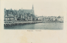 4103 Pottenkade. Vlissingen. Gezicht op de Pottekade, thans Wilhelminastraat met de Nederlandse Hervormde kerk en de ...