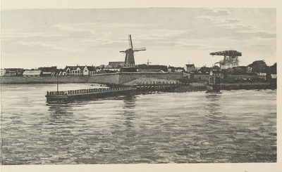 4283a See-Bad Vlissingen Oranje Windmühle 150 Tonnen Kran. der Kon. Werft De Schelde . Gezicht op de Oranjemolen en een ...