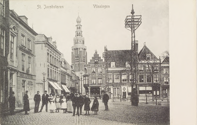 4522 St. Jacobstoren Vlissingen. Gezicht op de Sint Jacobstoren te Vlissingen
