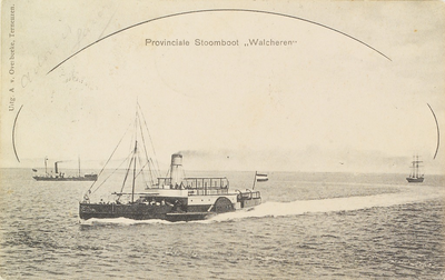 4883 Provinciale Stoomboot Walcheren . De veerboot Walcheren van de Provinciale Stoombootdiensten varende op de ...