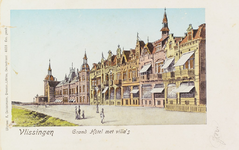 4916 Vlissingen Grand Hôtel met villa's. Grand Hotel Britannia en een aantal panden aan Boulevard Evertsen te Vlissingen