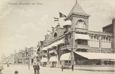 4951 Vlissingen, Strandhôtel met Villa's. Het Strandhotel aan Boulevard Evertsen te Vlissingen