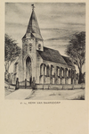 5067 Kerk van Baarsdorp. Gezicht op Nederlandse Hervormde kerk van Baarsdorp, naar een tekening van een onbekende persoon