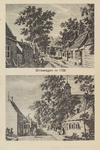 5105 Driewegen in 1700. Gezichten op de huidige Van Tilburghstraat te Driewegen in de achttiende eeuw. De bovenste ...