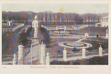5138 Ellewoutsdijk. Park met Hertenkamp. Gezicht op het park van de buitenplaats Zorgvliet in Ellewoutsdijk, met links ...