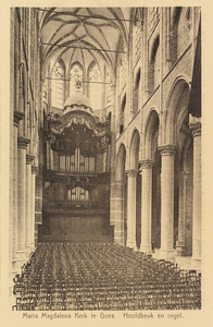 5386 Maria Magdalena Kerk te Goes. Hoofdbeuk en orgel. Interieur van de Maria Magdalenakerk te Goes, met het orgel met ...