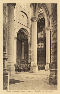 5387 Maria Magdalena Kerk te Goes. Gezicht op het orgel. Interieur van de Maria Magdalenakerk in Goes met het orgel, ...