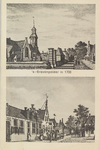 5462 's-Gravenpolder in 1700. Gezichten op 's-Gravenpolder, waarvan de bovenste de Nederlands-hervormde kerk toont, ...