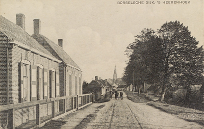 5535 Borselsche Dijk 's Heerenhoek. Gezicht op de Borschelsche Dijk in 's-Heerenhoek, in richting van de ...