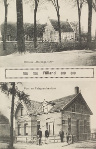 5768 Hofstee Dorpsgezicht Rilland / Post en Telegraafkantoor. Gezichten op de boerenhofstede Dorpsgezicht en het Post- ...
