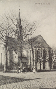 5930 Ierseke, Herv. Kerk. Gezicht op de Nederlandse Hervormde kerk in Yerseke