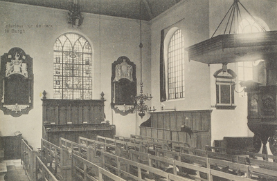6229 Intérieur van de kerk te Burgh. Het interieur van de Nederlandse Hervormde kerk van Burgh