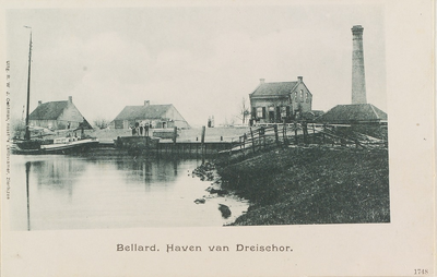 6252 Bellard. Haven van Dreischor. Gezicht op Beldert, het haventje van Dreischor, met rechts het stoomgemaal
