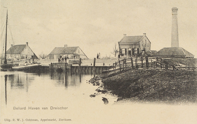 6254 Bellard Haven van Dreischor. Gezicht op Beldert, het haventje van Dreischor, met rechts het stoomgemaal