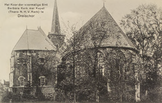 6257 Het Koor der voormalige Sint Barbara kerk met Kapel (Thans N. H. Kerk) te Dreischor. De Nederlandse Hervormde kerk ...
