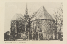 6259 Ned. Herv. Kerk te Dreischor. De Nederlandse Hervormde kerk te Dreischor, gezien aan de zijde van het koor