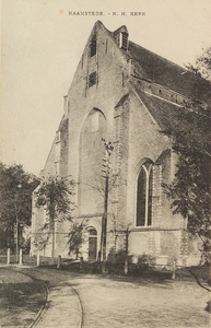 6319 Haamstede. - N. H. Kerk. De westzijde van de Nederlandse Hervormde kerk te Haamstede