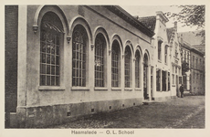 6325 Haamstede - O.L. School. Gezicht op de openbare lagere school aan de Noordstraat te Haamstede