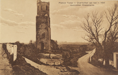 6407 Plompe Toren - Overblyfsel van het in 1634 verdronken Koudekerke. De oostzijde van de Plompetoren te Koudekerke (S)