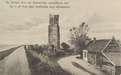 6419 De Plompe Toren bij Haamstede, overgebleven van het in de 14e eeuw verdronken dorp Koudekerke. Gezicht op de ...