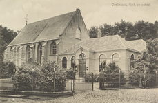 6498 Oosterland, Kerk en school. De Nederlandse Hervormde kerk en de openbare lagere school in Oosterland
