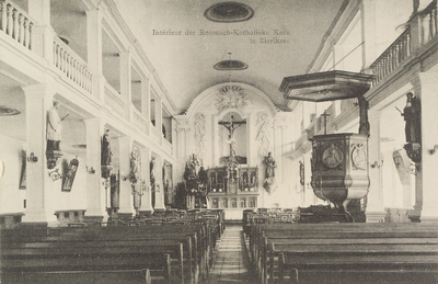 6940 Intérieur der Roomsch-Katholieke Kerk te Zierikzee. Interieur van de kerk van de Willibrordusparochie te Zierikzee