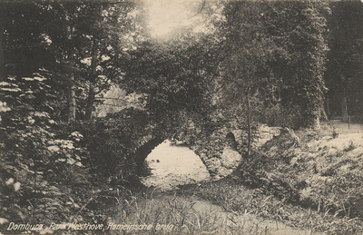 707 Domburg. Park Westhove, Romeinsche brug. De Romeinse brug in het park van kasteel Westhove bij Oostkapelle