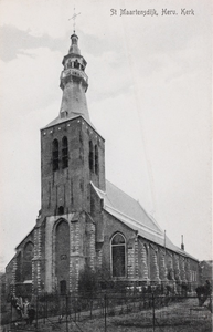 7276 St Maartensdijk, Herv. Kerk. Gezicht op de Nederlandse Hervormde kerk in Sint Maartensdijk