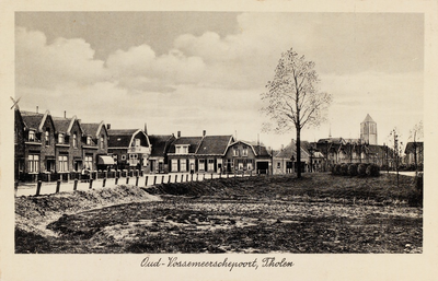 7307 Oud-Vossemeerschepoort, Tholen. Gezicht op de Oud-Vossemeerschepoort in Tholen in de richting van de Nederlandse ...
