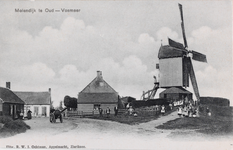 7312 Molendijk te Oud - Vosmeer. Gezicht op de Molendijk in.Oud-Vossemeer met een standerdmolen