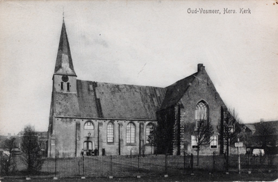 7316 Oud-Vosmeer, Herv. Kerk. Gezicht op de Nederlandse Hervormde kerk in Oud-Vossemeer