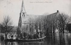 7328 Ramp te Oud-Vosmeer (13 Maart 1906). Gezicht op de Nederlandse Hervormde kerk in Oud-Vossemeer tijdens de ...