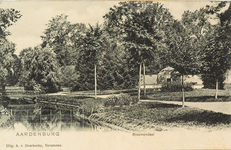 8099 Aardenburg Bloemendaal. Gezicht op de tuin met serre van de buitenplaats Bloemendaal (afgebroken in 1910) op de ...