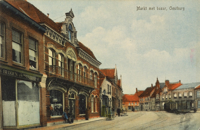 8397 Markt met bazar, Oostburg. Gezicht op de Markt te Oostburg met de tram