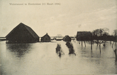 8909 Watersnood te Hontenisse (13 Maart 1906). Gezicht op de overstromingen te Hontenisse
