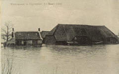 8914 Watersnood te Hontenisse (13 Maart 1906). Een overstroomde boerderij in de omgeving van Hontenisse