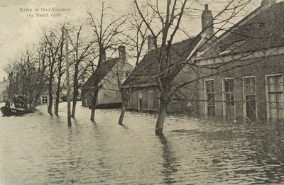 9001 Ramp te Oud-Vosmeer (13 Maart 1906). Gezicht op de overstromingen in Oud-Vossemeer