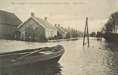 9004 Watervloed te Oud-Vossemeer (12 Maart 1906) Molenstraat. Gezicht op de overstromingen in Oud-Vossemeer