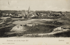 9948 Panorama van af den hoogen Hill Domburg. Gezicht op Domburg vanaf de Hoge hil