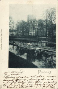 320-217 De watertoren aan de Zuidsingel te Middelburg met hout van de fa. Alberts in de Herengracht