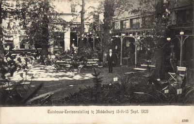 320-223 Tuinbouw-tentoonstelling te Middelburg 13-14-15 Sept. 1905. De tuinbouwtentoonstelling te Middelburg in het ...