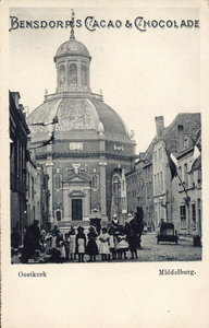 320-301 Oostkerk Middelburg. De Oostkerk te Middelburg, gezien vanuit de Breestraat