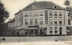 320-46 Hotel-Café-Restaurant De Zeeuw Middelburg. Hotel De Zeeuw op de hoek Blauwedijk-Stationsstraat te Middelburg