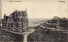 341-712 Duin en Strandgezicht Domburg. Gezicht op het Badpaviljoen en Strandhotel in de duinen bij Domburg